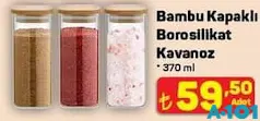 BAMBU KAPAKLI BOROSİLİKAT KAVANOZ 370 ML
